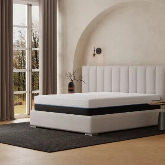 PAGED 12 Inch Memory Foam Mattress Copper Infused Mattress with Gel Comfort Layer for Bedroom image {3}