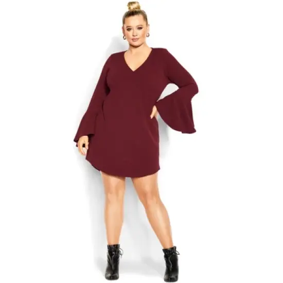 Women's Plus Size Ryan Dress - port  | CITY CHIC image {3}