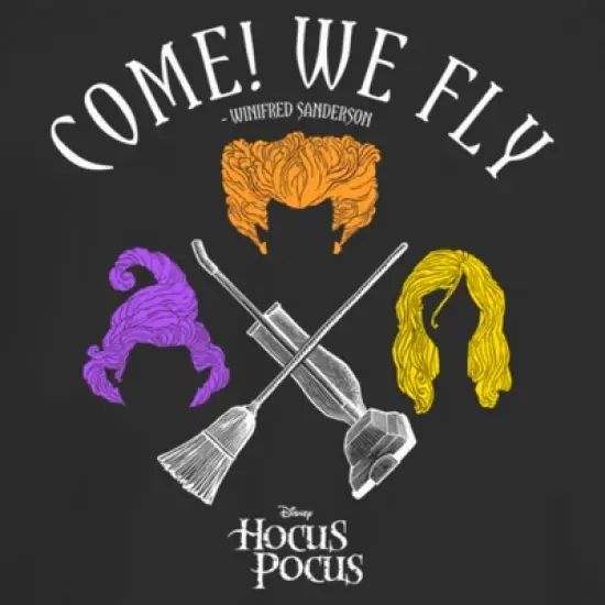 Junior's Hocus Pocus Come We Fly T-Shirt image {1}