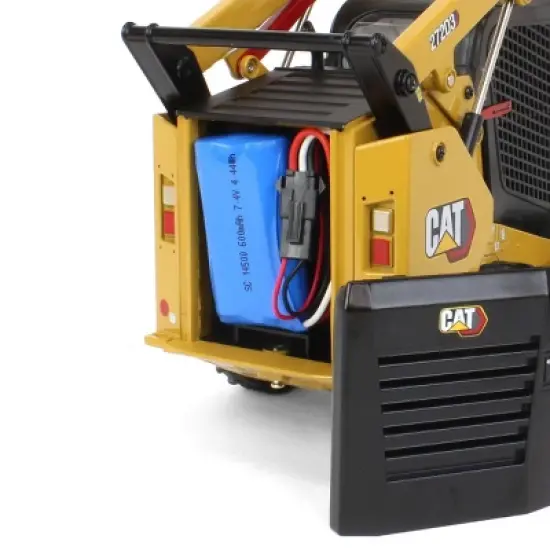 Diecast Masters 1/16 Radio Control CAT 272D3 Skid Steer Loader w/ Bucket, Auger, Forks & Broom 28007 image {5}