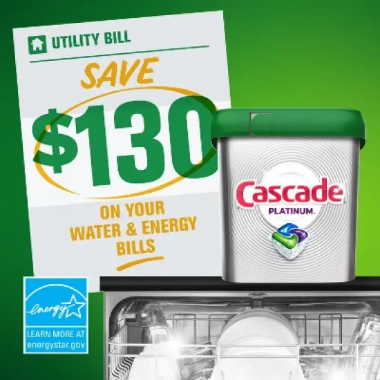 Cascade Lemon Scent Platinum ActionPacs Dishwasher Detergents image {9}