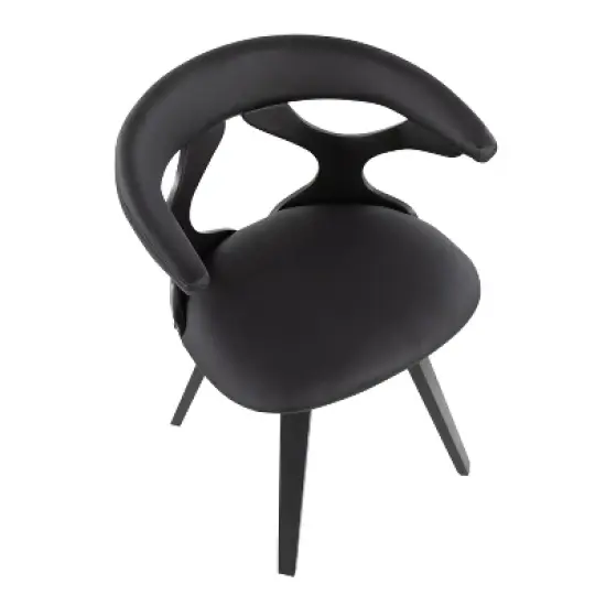 Gardenia PU Leather/Wood Dining Chair Black - LumiSource image {5}