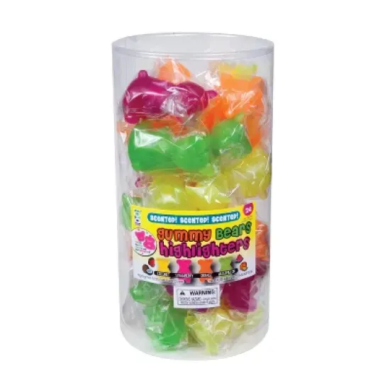 Geddes Scented Gummy Bear Highlighters - 24 per tub image {3}