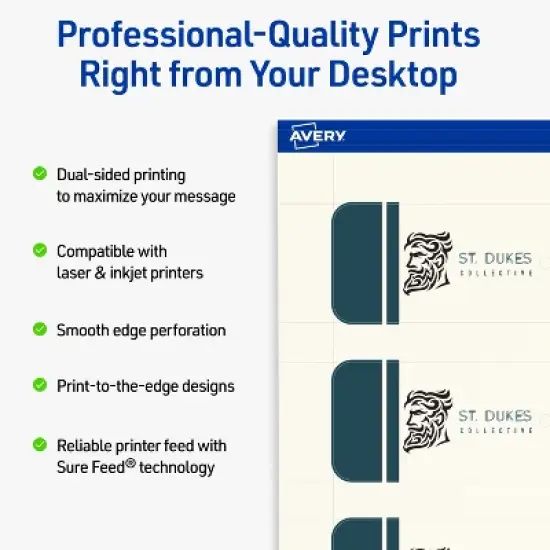 Avery Rounded Price Tags, 1-1/2" x 3", Matte Ivory, 100 Total image {1}