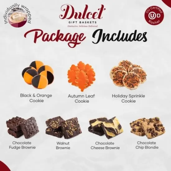 Dulcet Gift Baskets Gourmet Autumn Dessert Cookie Box image {3}