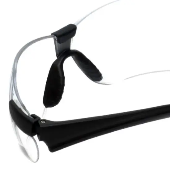 Calabria STS-146 Shatterproof Polycarbonate Safety Glasses in Black/Clear-(Frame Width: 127mm|Lens Height: 38mm) image {3}