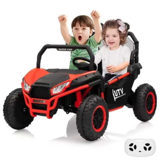 Ride On Car Utv, 24V 2 Seater, Off-Road Kids Electric Vehicles with Metal Frame, 3 Speeds for Boys and Girls image {11}