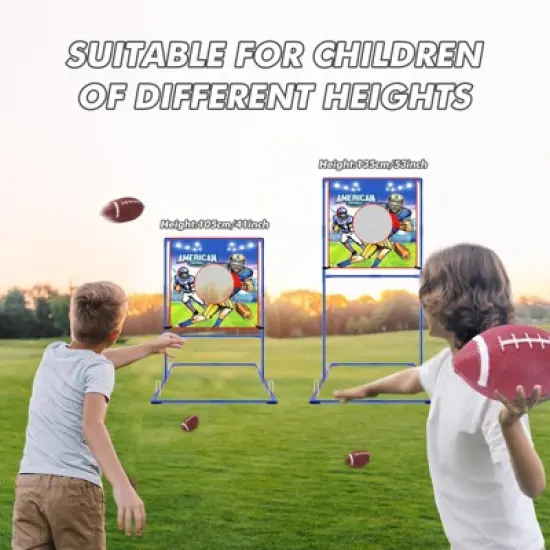 VATOS Football Toss Target Games with 4 Inflatable Footballs Family Party Game for Adults and Kids image {3}