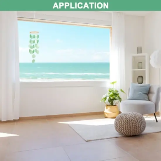 Unique Bargains Multipurpose Use Durable Sea Shell Coastal-Inspired Wind Chime 1 Pc image {4}