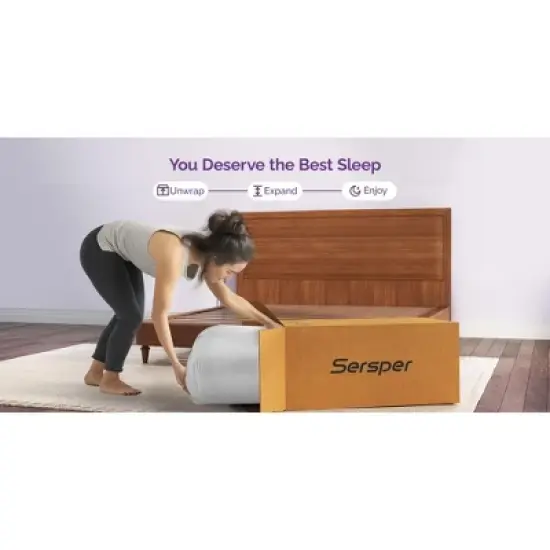 Sersper 14 inch Memory Foam Spring Hybrid Mattress King image {12}