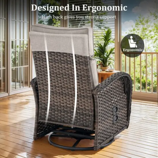 Versatile Outdoor Recliner Swivel Chair image {5}