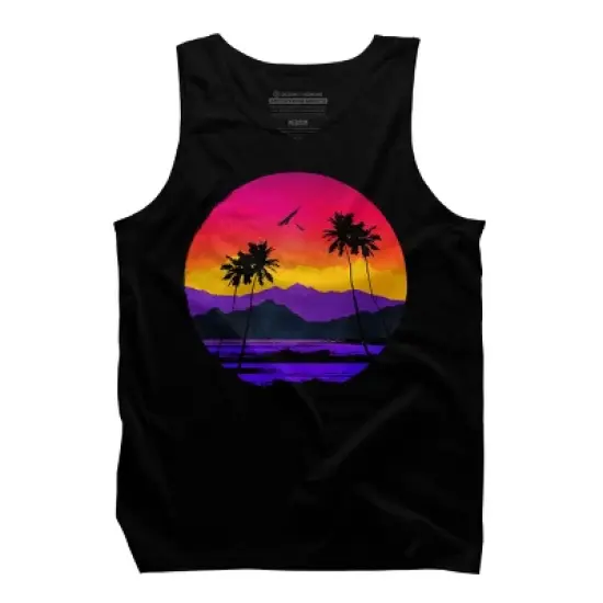 Men's Design By Humans The Color of Paradise By clingcling Tank Top image {4}