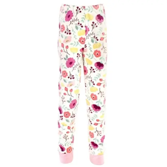 Touched by Nature Baby Girl Organic Cotton Tight-Fit Pajama Set, Botanical image {1}