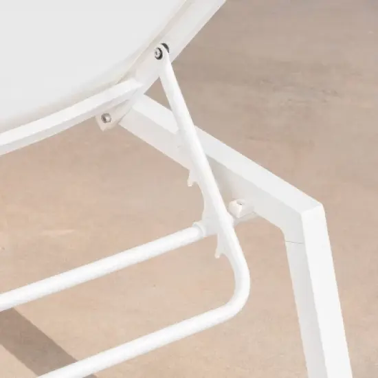 Myers Aluminum Outdoor Patio Chaise Lounge - White - Christopher Knight Home: Weather-Resistant, Traditional Style image {4}