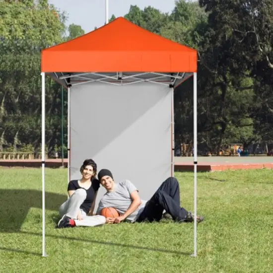EAGLE PEAK 5x5ft Easy Setup Pop Up Canopy Tent with One Wall image {19}