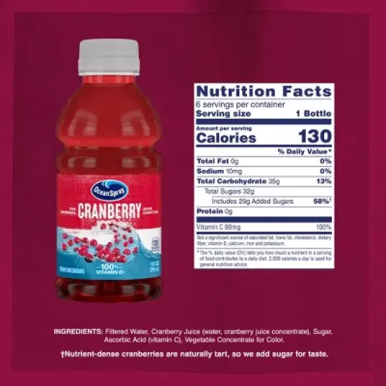Ocean Spray Cranberry - 6pk / 10 fl oz Bottles image {2}