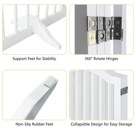 Tall Freestanding Pet Gate, Dog Gate Indoor for Doorways image {6}