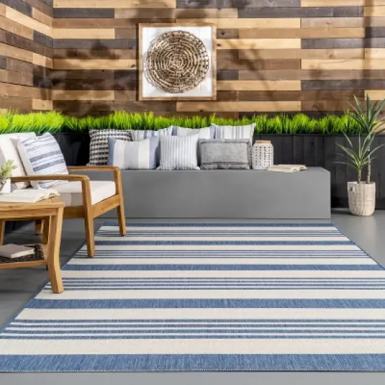 nuLOOM Robin Multi Stripe Indoor/Outdoor Area Rug image {7}