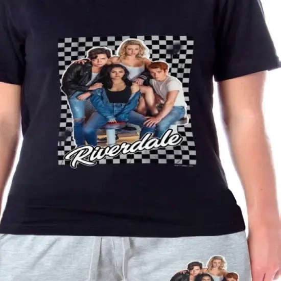 Riverdale Womens' Jughead Betty Archie Sleep Pajama Set Shirt Pants Multicolored image {2}