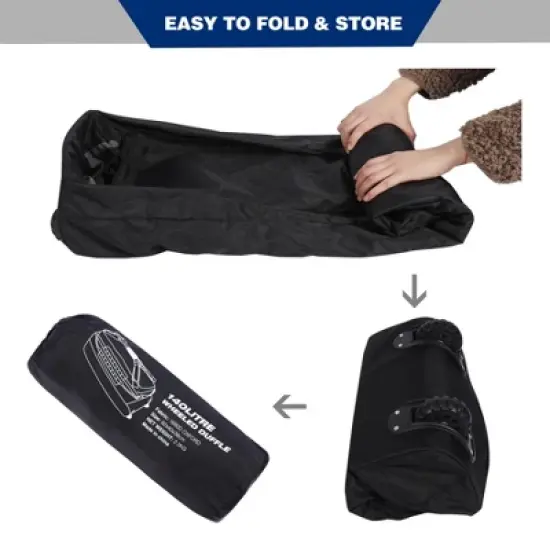140L Foldable Duffle Bag with Wheels, Large Travel Duffel Bag image {5}