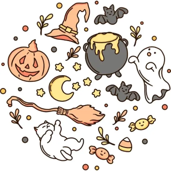 Junior's Design By Humans Halloween By kimprut T-Shirt image {1}