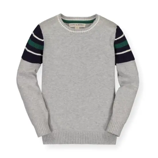 Hope & Henry Boys' Organic Cotton Crewneck Pullover Sweater, Infant image {6}