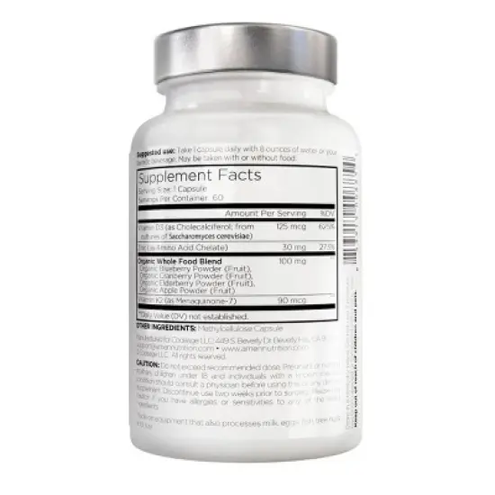 Amen Vitamin D, K2 & Zinc Supplement - 60ct image {1}