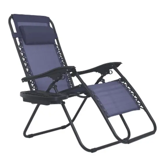BeatMassage Zero Gravity Chair Foldable Patio Chair Lounge Patio Chaise with Cup Holder image {8}