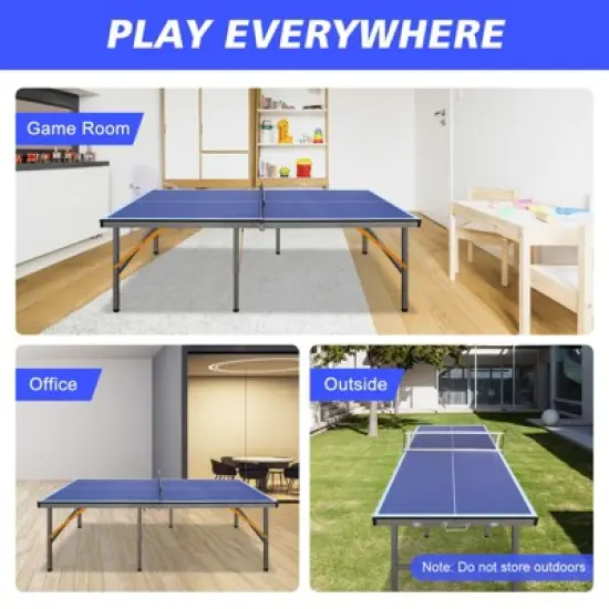 Dexmalle 5ft Mid-Size Table Tennis Table Foldable image {2}