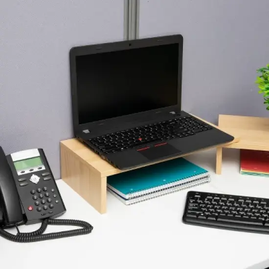 Mind Reader Dual Monitor Stand Height Adjustable Laptop Riser MDF image {6}