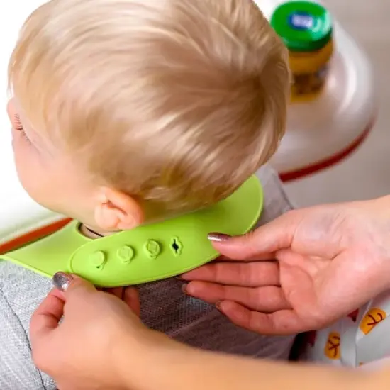 KeaBabies 2-Pack Silicone Bibs For Babies, Food Grade Silicone Baby Bibs for Eating, Feeding, Toddler Bibs, Boys, Girls image {3}