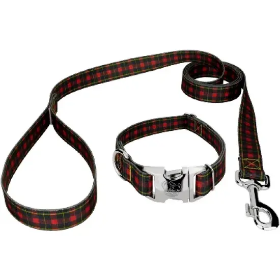 Country Brook Petz Premium Buffalo Plaid Dog Collar and Leash image {6}
