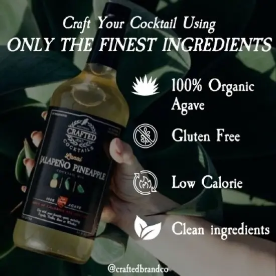Crafted Cocktails Jalapeo Pineapple Mix: 6 Pack&nbsp; Pineapple, Jalapeo and Lime with Organic Agave&nbsp; 60 Calories, Makes Margaritas and Mai Tais image {1}