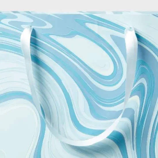 Marble Pattern Medium Blue XL Gift Bag - Spritz&trade; image {2}