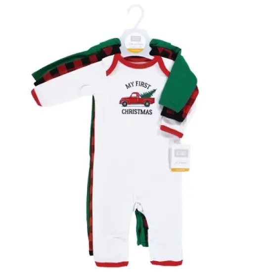 Hudson Baby Unisex Baby Cotton Coveralls, Christmas Tree image {1}
