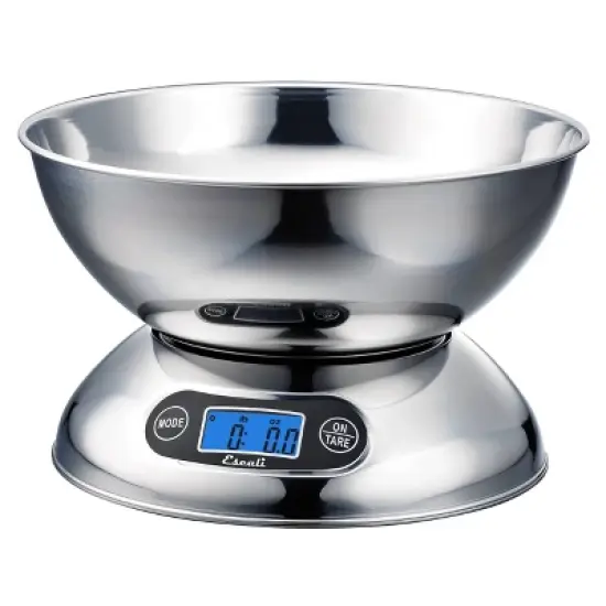 Escali Rondo Stainless Steel Scale: Food Scale for Kitchen, Backlit Display, 11 lb Capacity, Battery Included image {3}