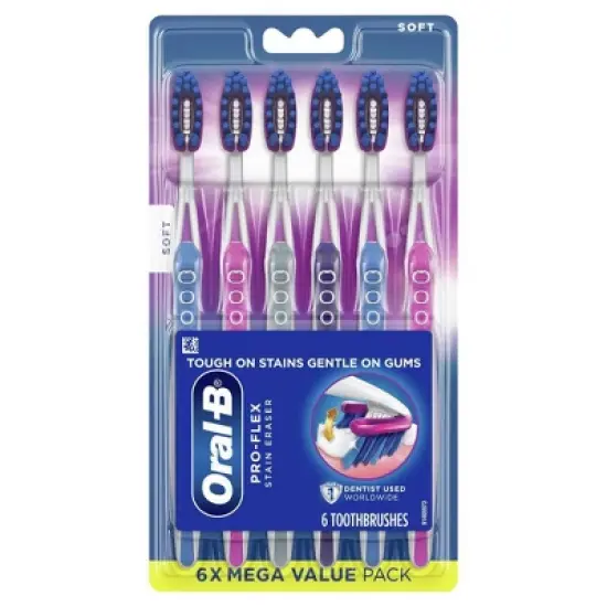 Oral-B Pro-Flex Stain Eraser Manual Soft Toothbrush image {11}