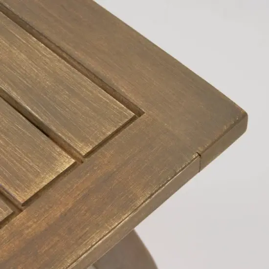 Arcadia 2pc Acacia Wood Rocking Chair and Side Table Set  Gray - Christopher Knight Home image {4}