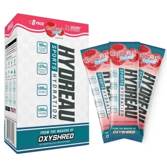 EHPlabs Hydreau Sugar-Free Electrolyte Drink Mix Packets - Raspberry Refresh - 8ct Hydration Supplement image {6}