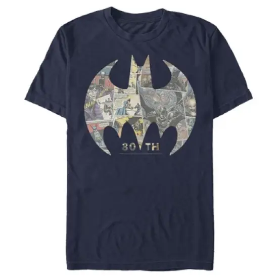 Men's Batman Shield Logo Comic 80th Anniversary T-Shirt image {5}