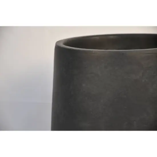 17.3" Tall Lightweight Concrete Modern Outdoor/Indoor Planter Charcoal - Rosemead Home & Garden, Inc. image {3}