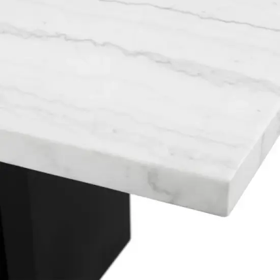 5pc Willow Marble Dining Set White/Blue - Picket House Furnishings image {9}