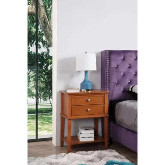 Passion Furniture Newton 2-Drawer Nightstand (28 in. H x 16 in. W x 22 in. D) image {5}