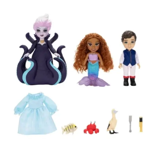 Disney&rsquo;s The Little Mermaid Ariel, Ursula & Eric 6" Petite Doll Gift Set image {4}