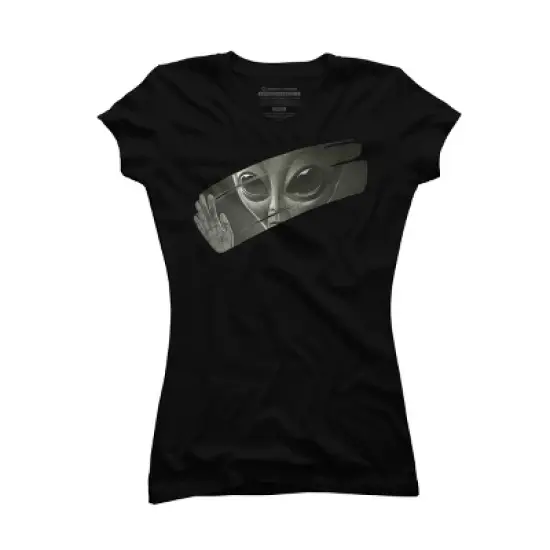 Junior's Design By Humans Alien By surgeryminor T-Shirt image {3}