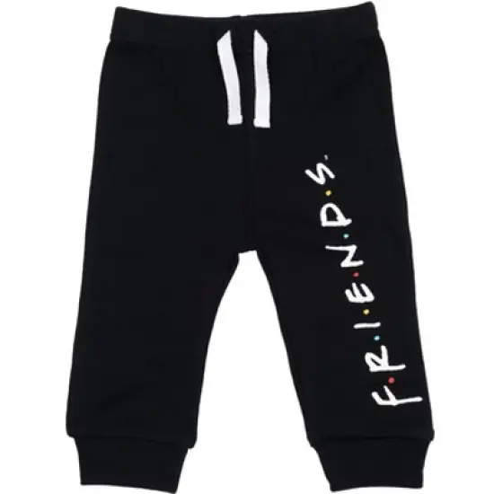 FRIENDS 3 Piece Outfit Set: Bodysuit Pants Hat Grey / Black  image {3}