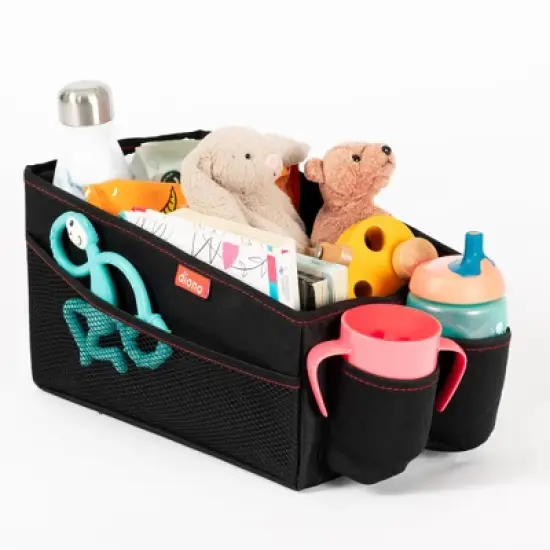 Diono Ultra Mat 2-Pack + Travel Pal Back Seat Car Organizer, Protection from Child Car Seats, Pets, Black image {7}