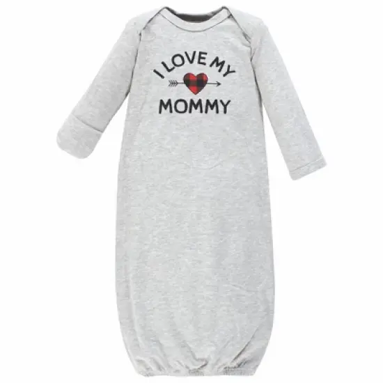 Hudson Baby Infant Boy Cotton Gowns, Buffalo Plaid Family image {4}