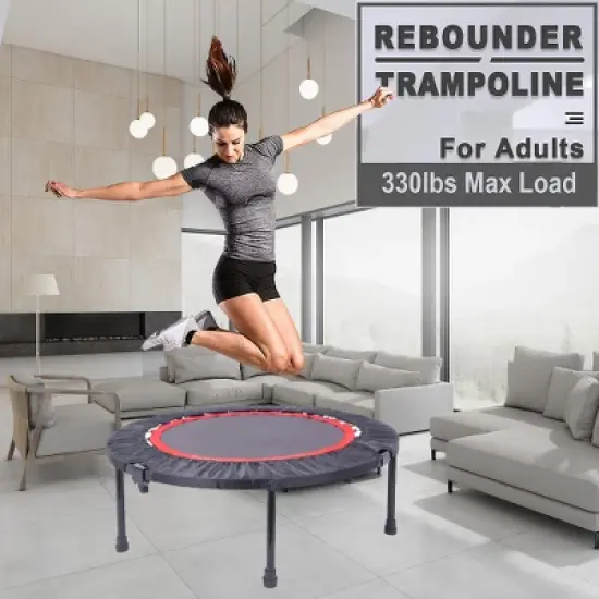 BestParts 40" Mini Fitness Trampoline &ndash; Indoor Rebounder for Adults & Kids with Safety Pad image {6}