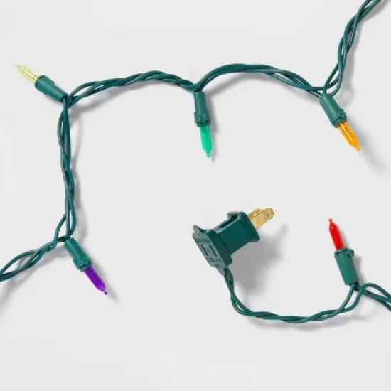 100ct LED Super Bright Mini Christmas String Lights Multicolor with Green Wire - Wondershop&trade; image {4}